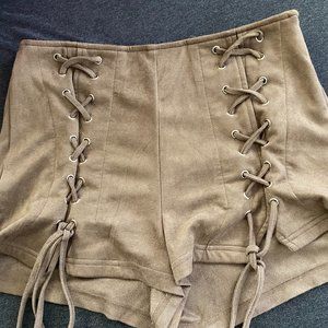 Brown LUXEL shorts with ties
